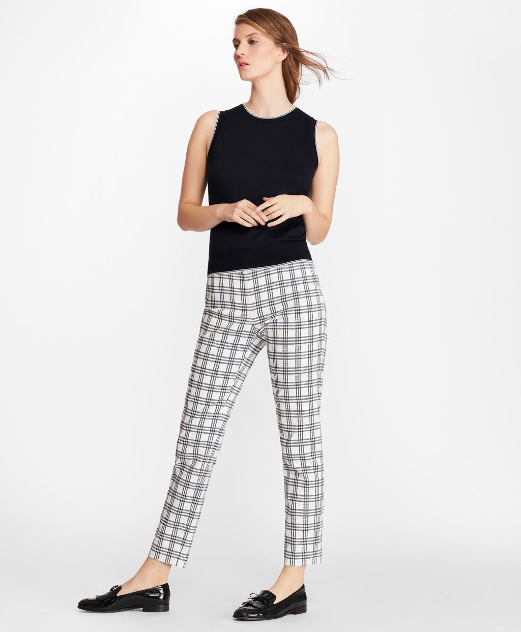 ankle plaid pants