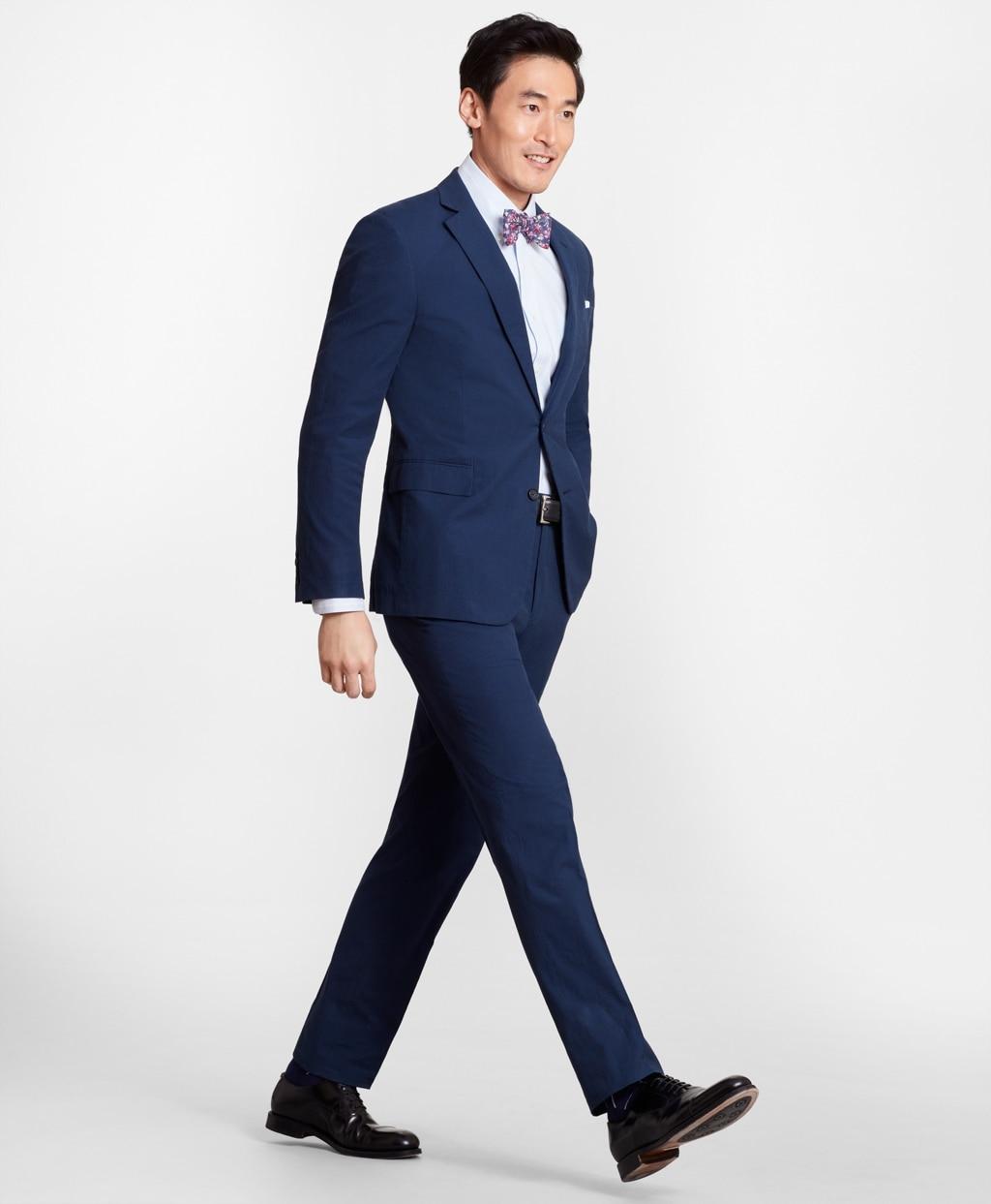 Brooks Brothers Cotton Slim Fit Seersucker Suit in Navy (Blue) for Men