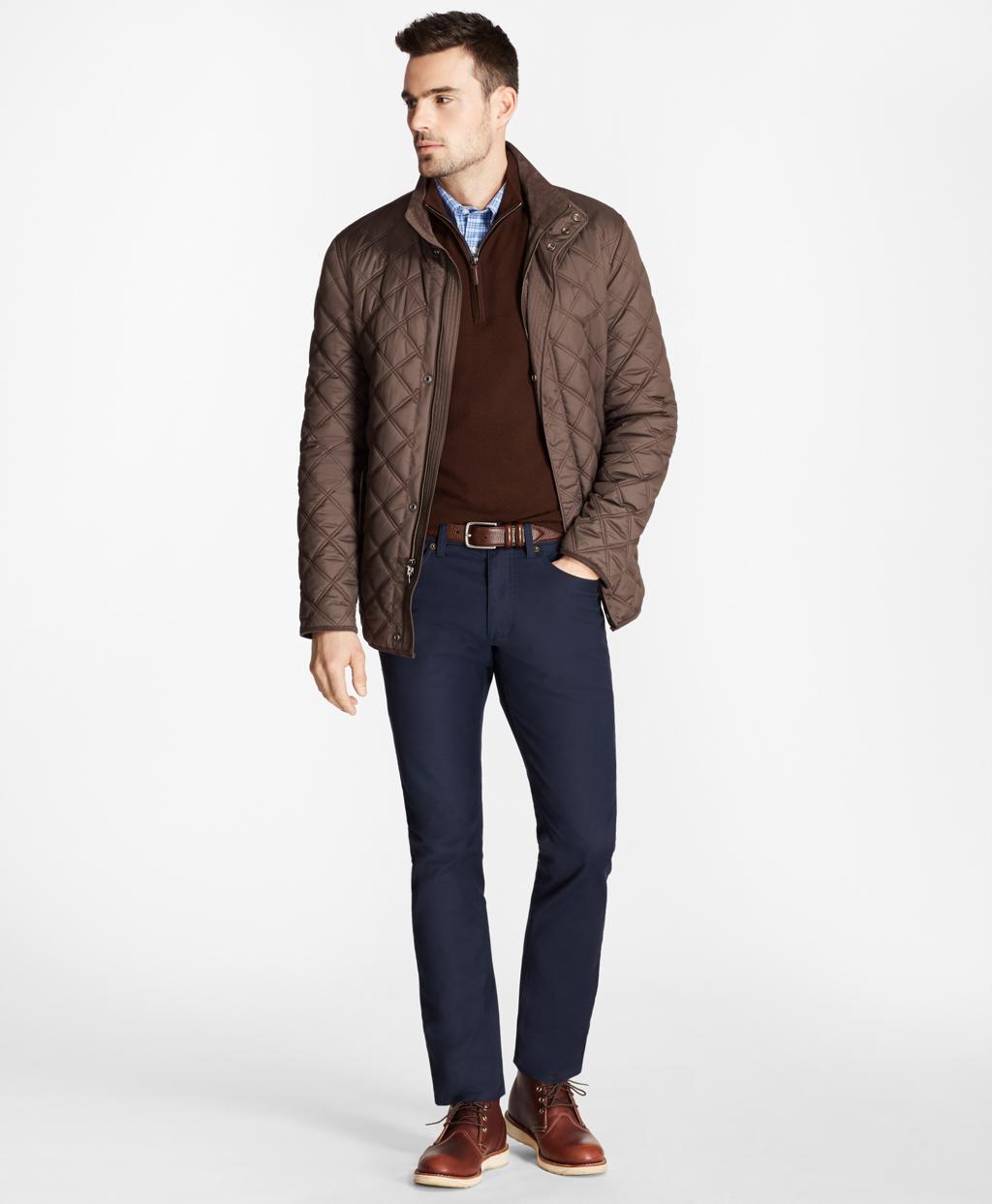 brooks brothers quilted walking coat