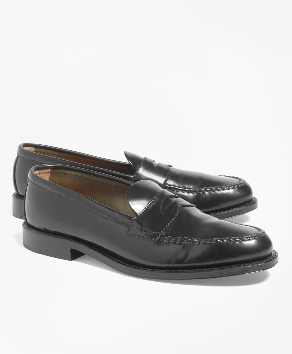 Lyst - Brooks Brothers Cordovan Unlined Penny Loafers in Black for Men ...