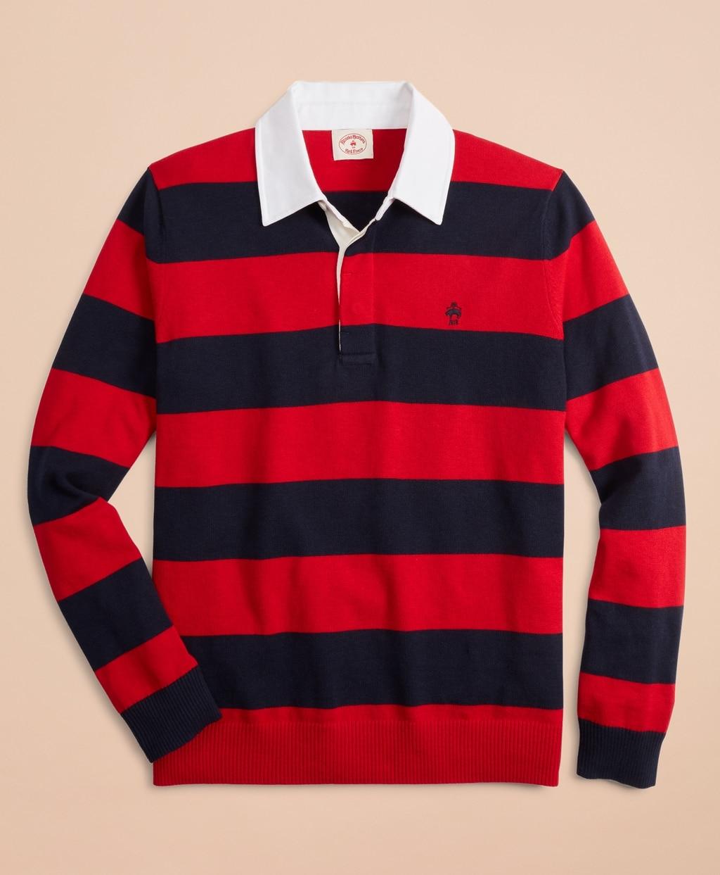 Brooks Brothers Cottoncashmere Rugby Sweater in Red for Men Lyst