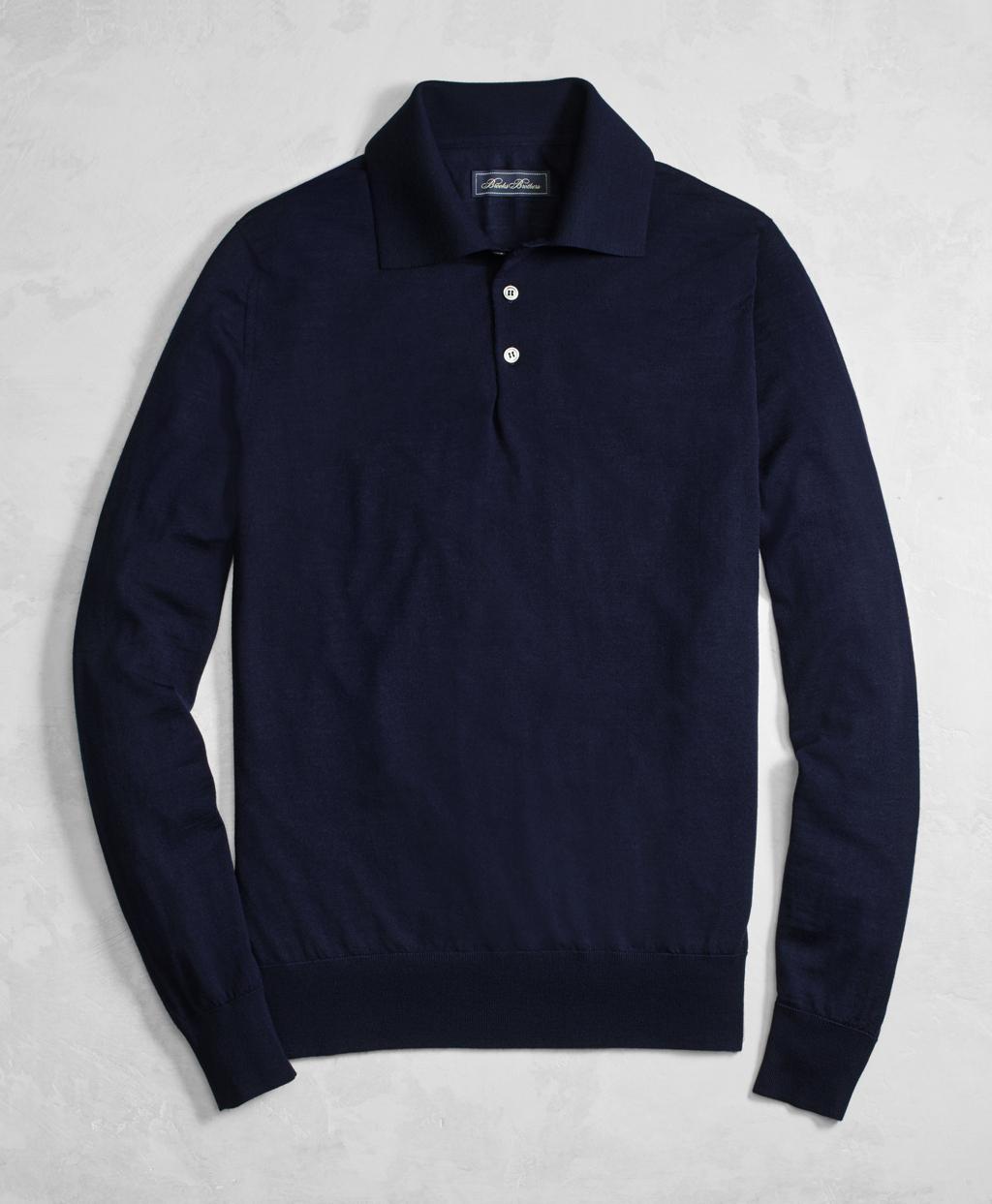 Brooks Brothers Golden Fleece 3d Knit Finegauge Merino Wool Polo