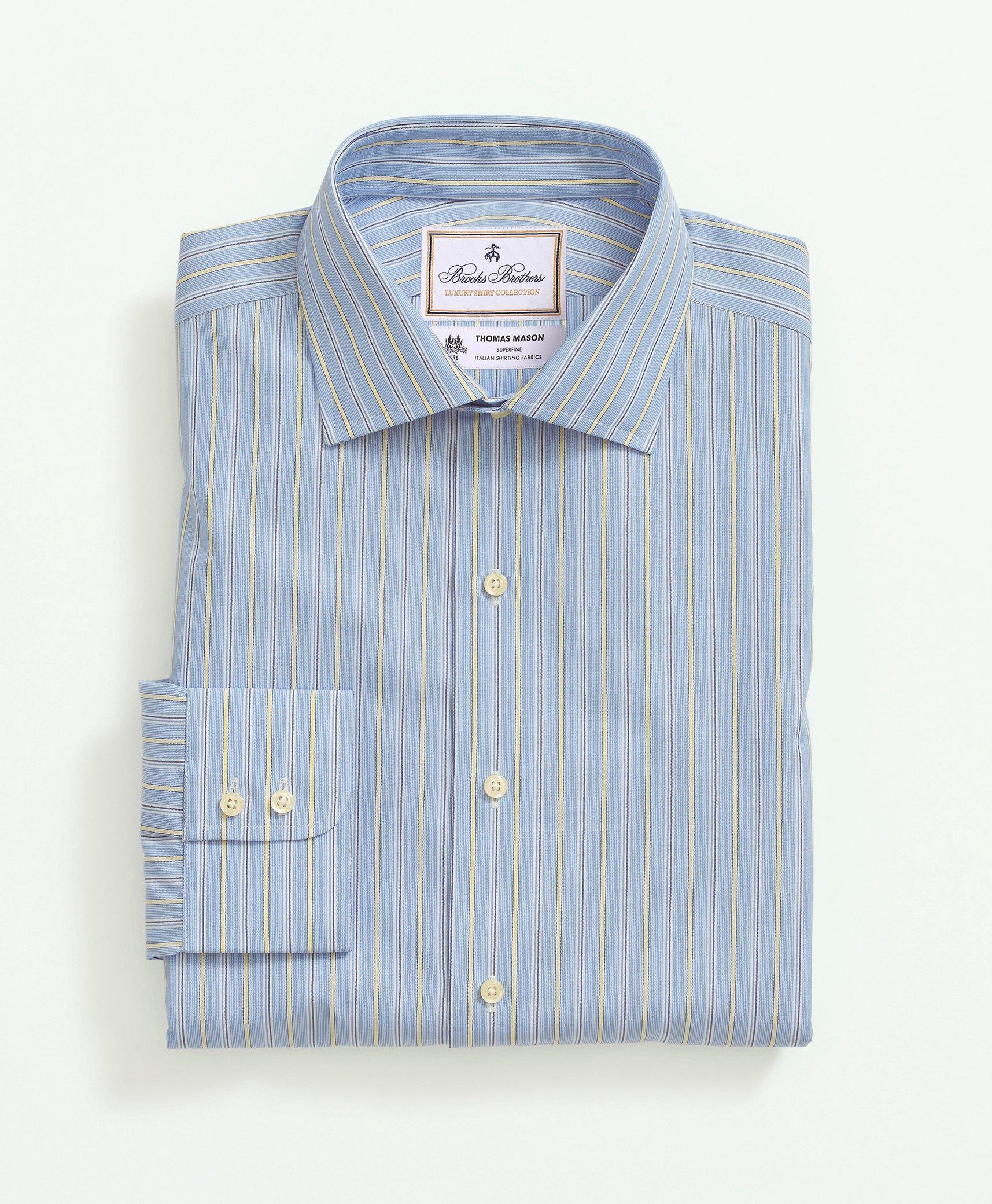 Brooks Brothers Blue X Thomas Mason Cotton Poplin English Collar