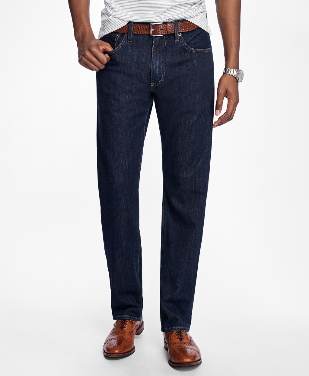 Brooks Brothers Supima Stretch Denim Straight Fit Jeans in Blue for Men