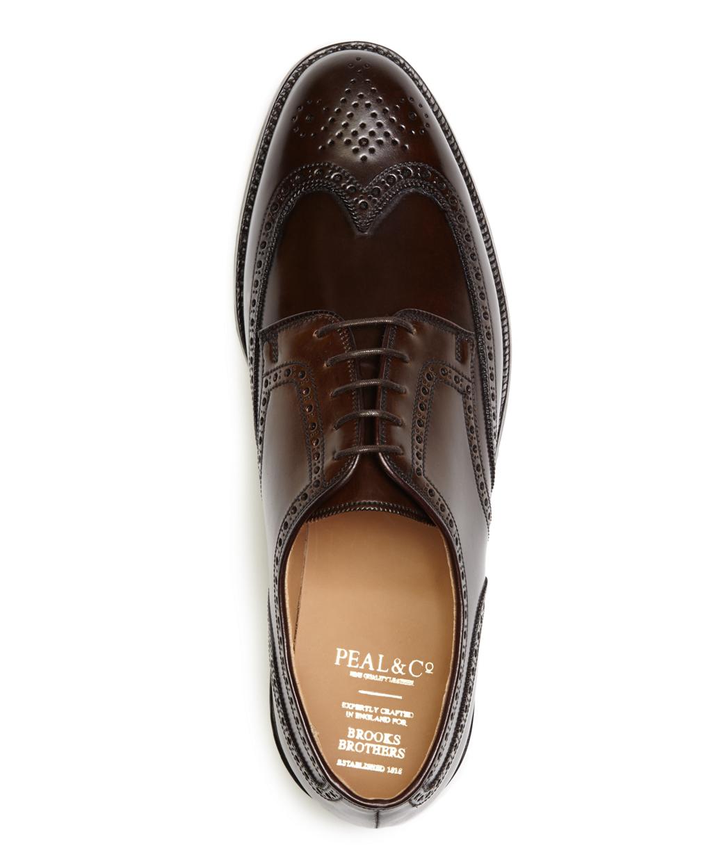 Brooks Brothers Leather Peal & Co. Cordovan Brogue in Dark Brown (Brown) for Men - Lyst