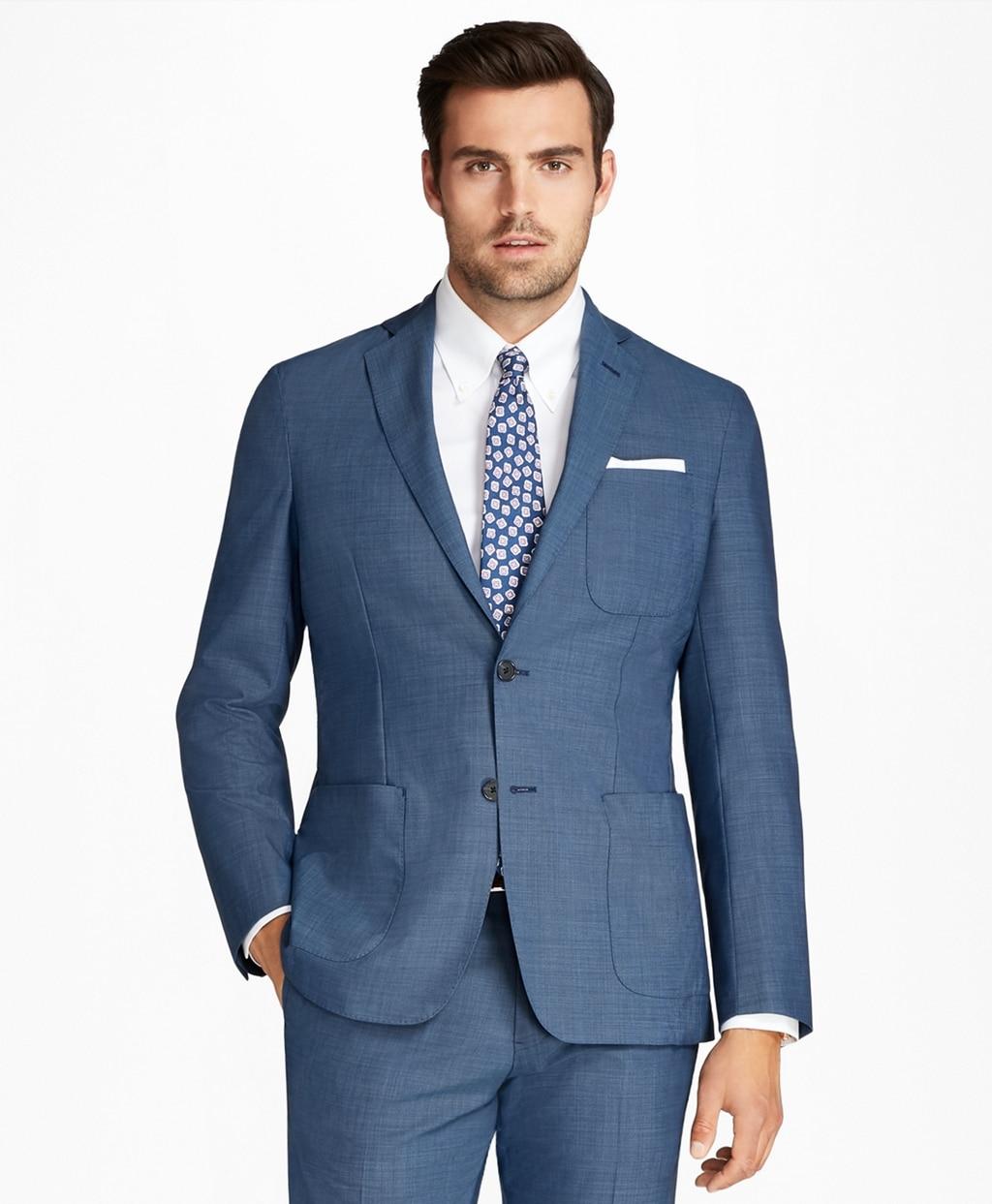 Brooks Brothers Wool Slim Fit Brookscloudtm Tic 1818 Suit in Blue for ...