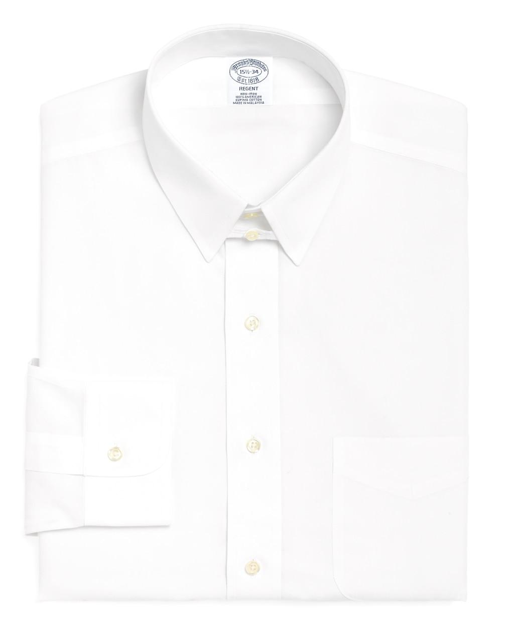 Brooks Brothers Non-Iron Regent Fit Tab Collar Dress Shirt in White for ...
