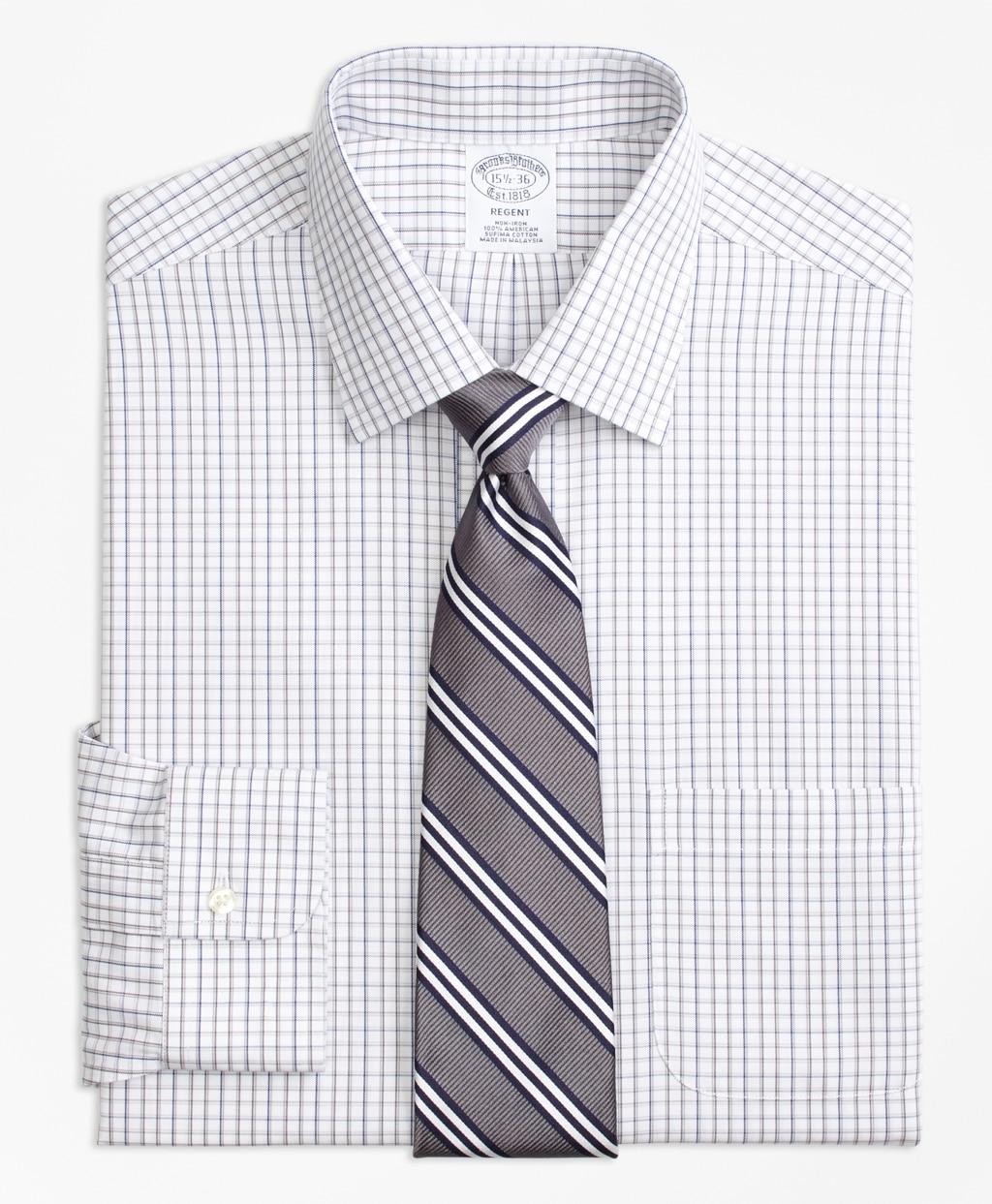 Brooks Brothers Cotton Slim Fitted Dress Shirt in Grey (Gray) for Men