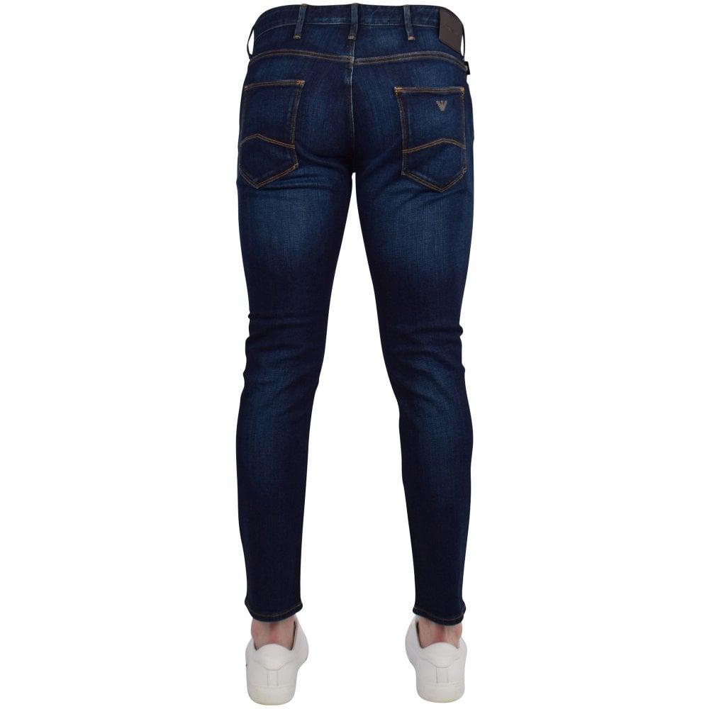 emporio armani dark wash j06 slim jeans