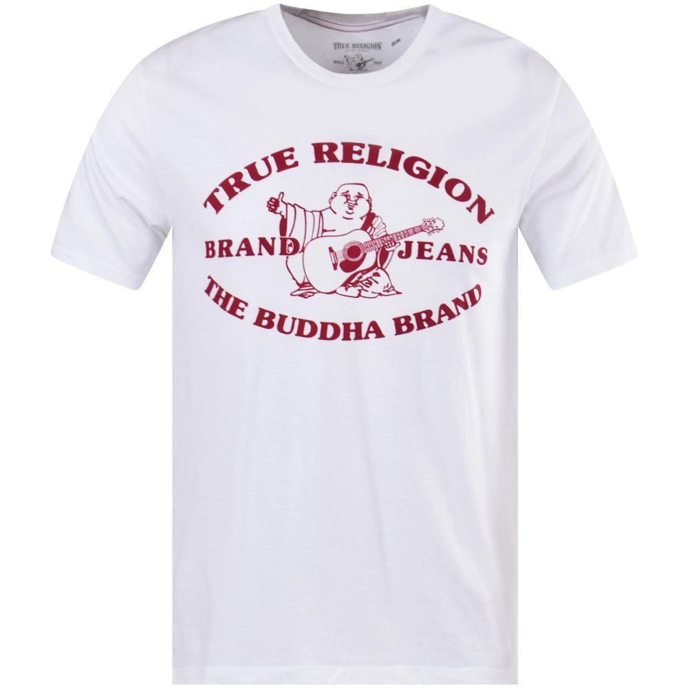 true religion shirt white and red