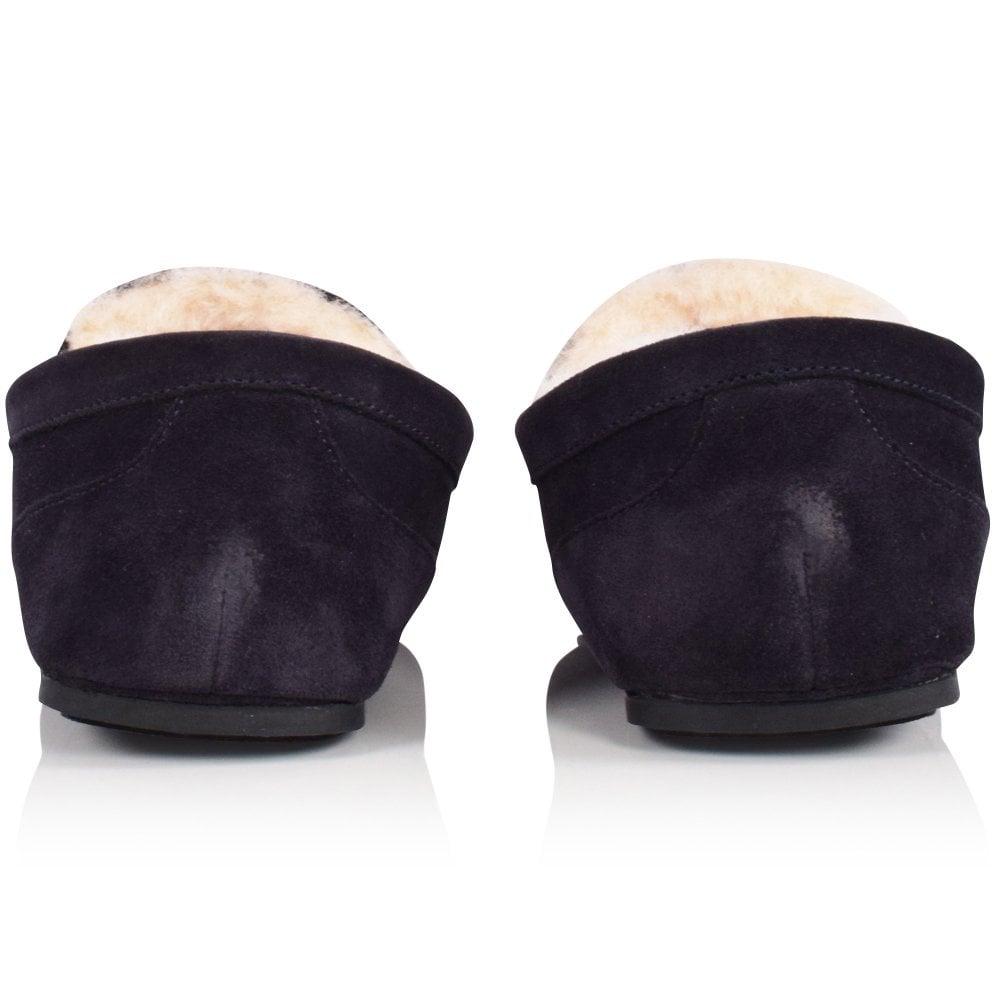 BOSS by Hugo Boss Navy Suede Moccasin Slippers in Dark Blue (Blue) for