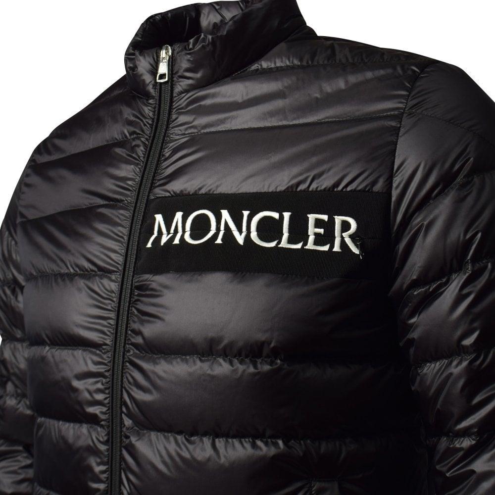 Moncler Synthetic Black Neveu Nylon Embroidered Down Jacket for Men - Lyst