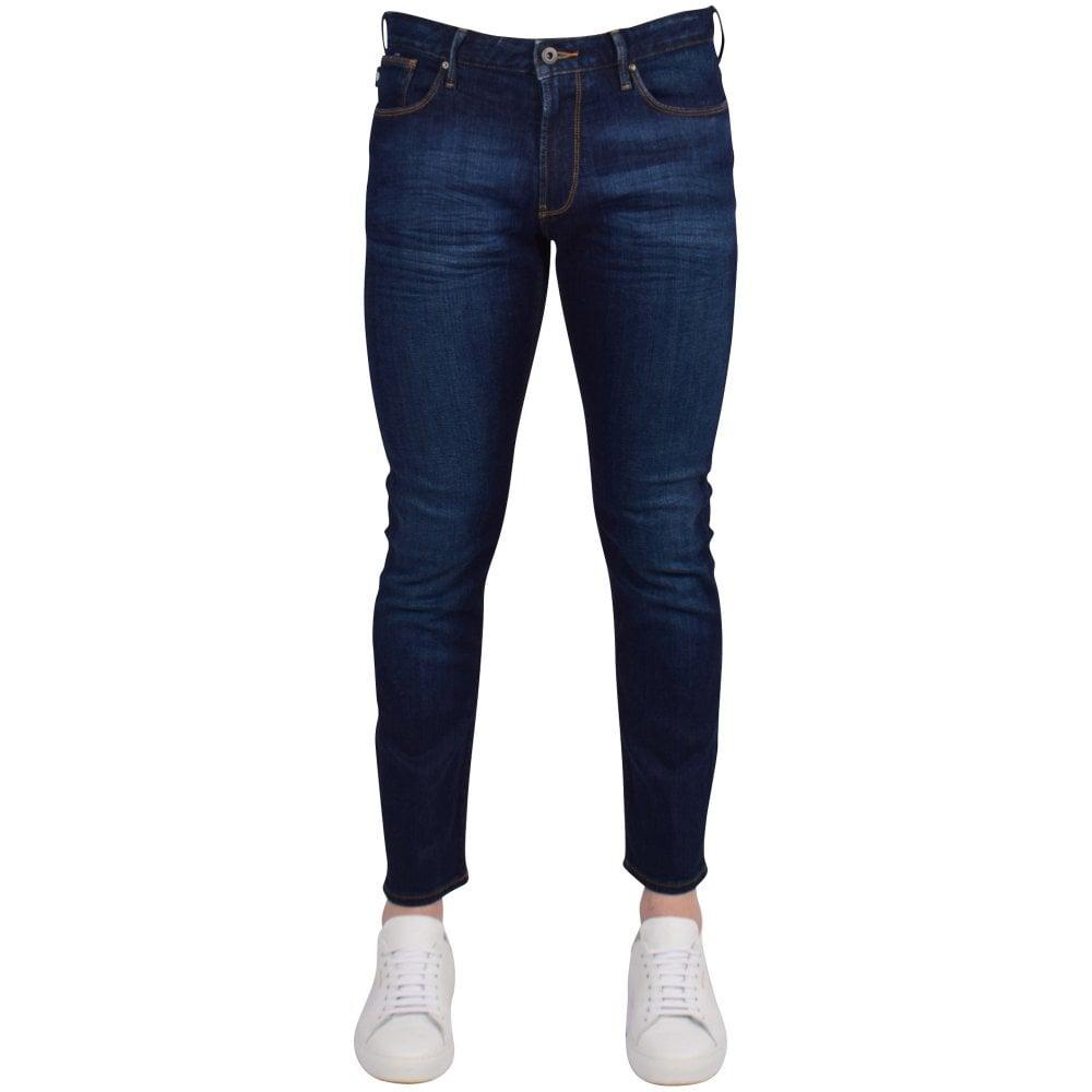 Emporio Armani Denim Dark Wash J06 Slim Fit Jeans in Blue Denim (Blue) for  Men - Lyst