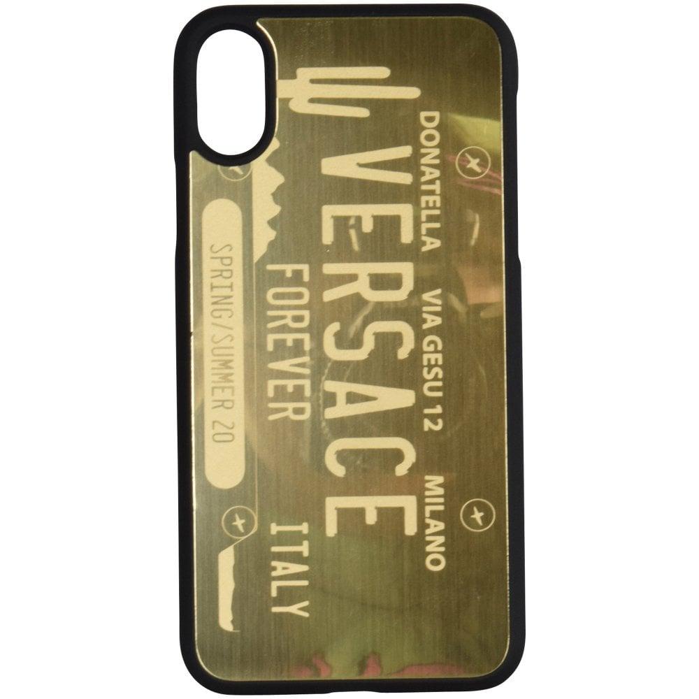 Versace Gold License Plate Iphone Case in Black/Gold (Metallic) for Men -  Lyst