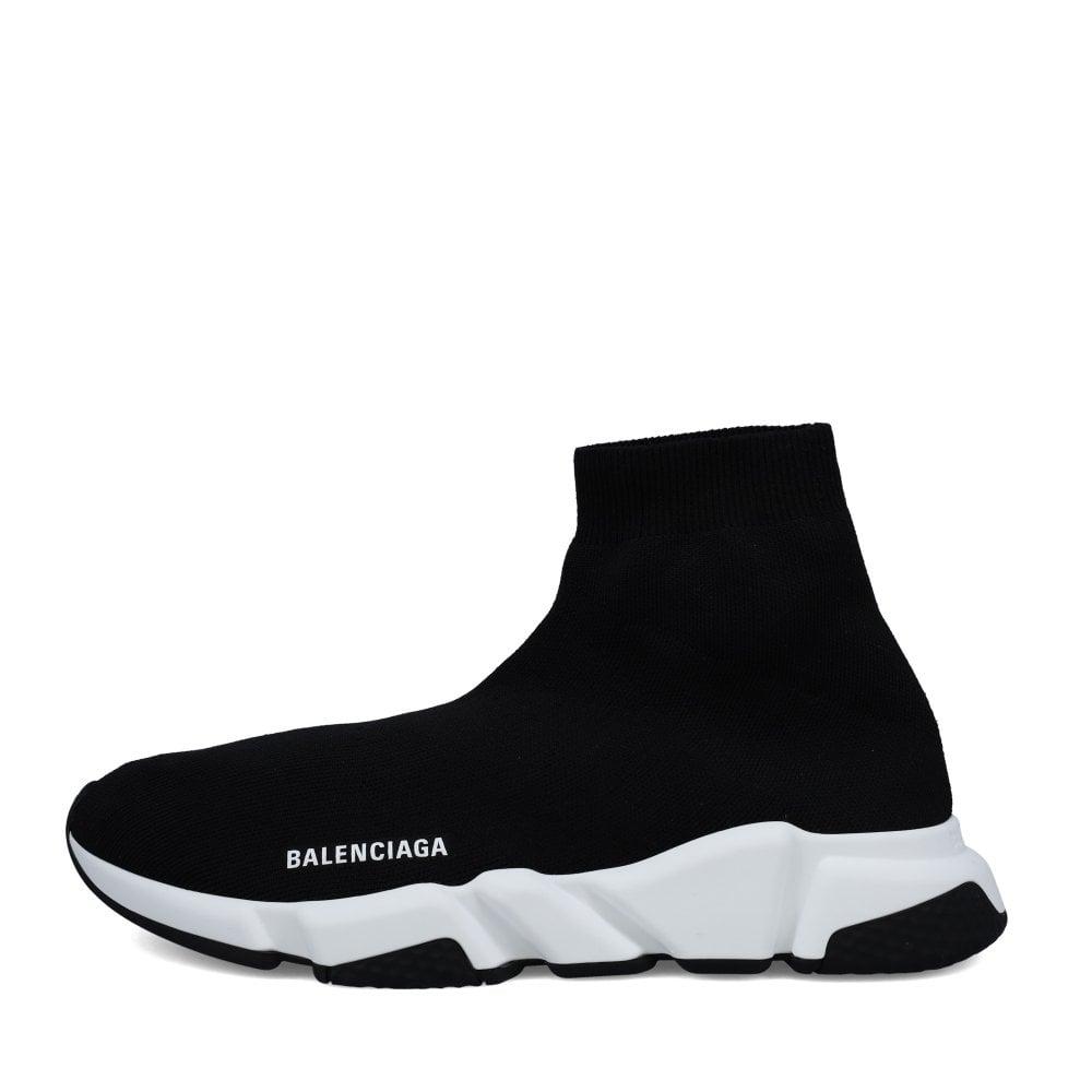 balenciaga speed runner black white