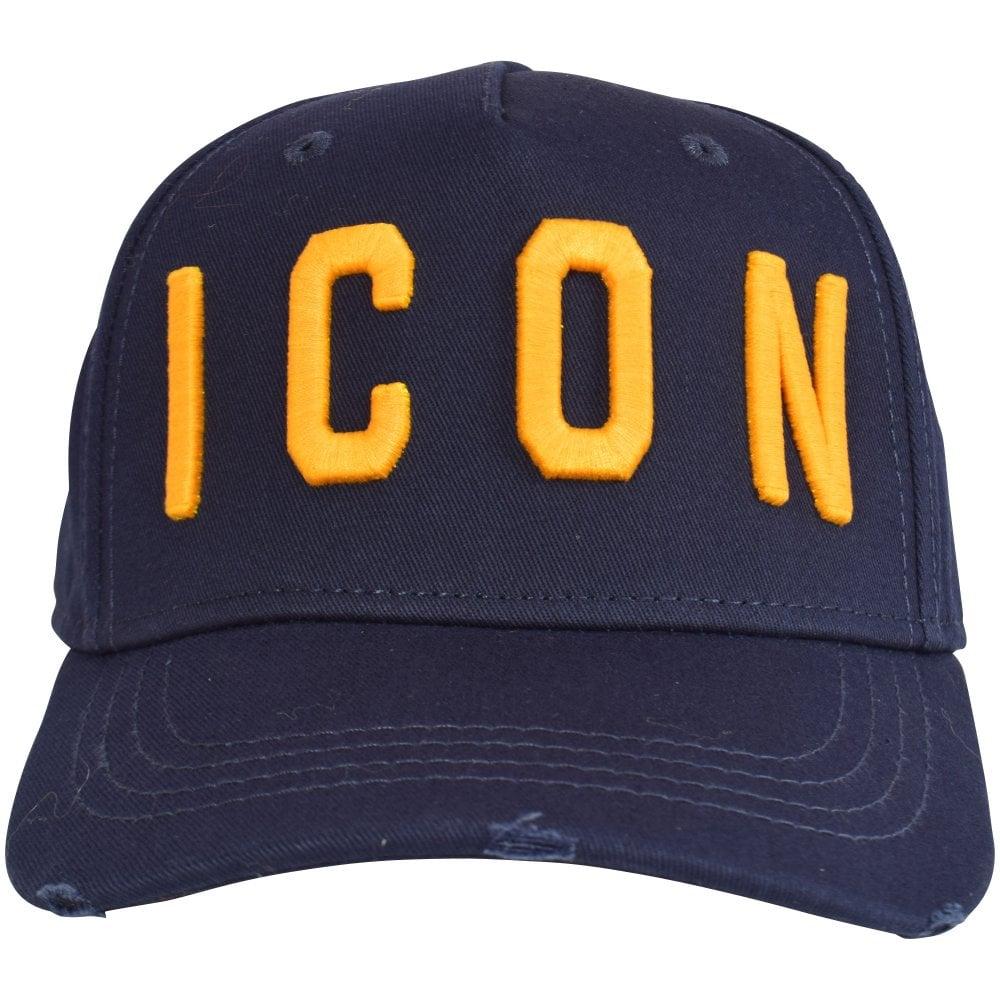 DSquared² Cotton Icon Logo Cap Navy in 