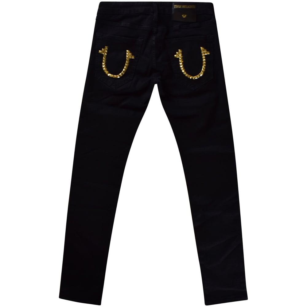 black and gold true religion jeans