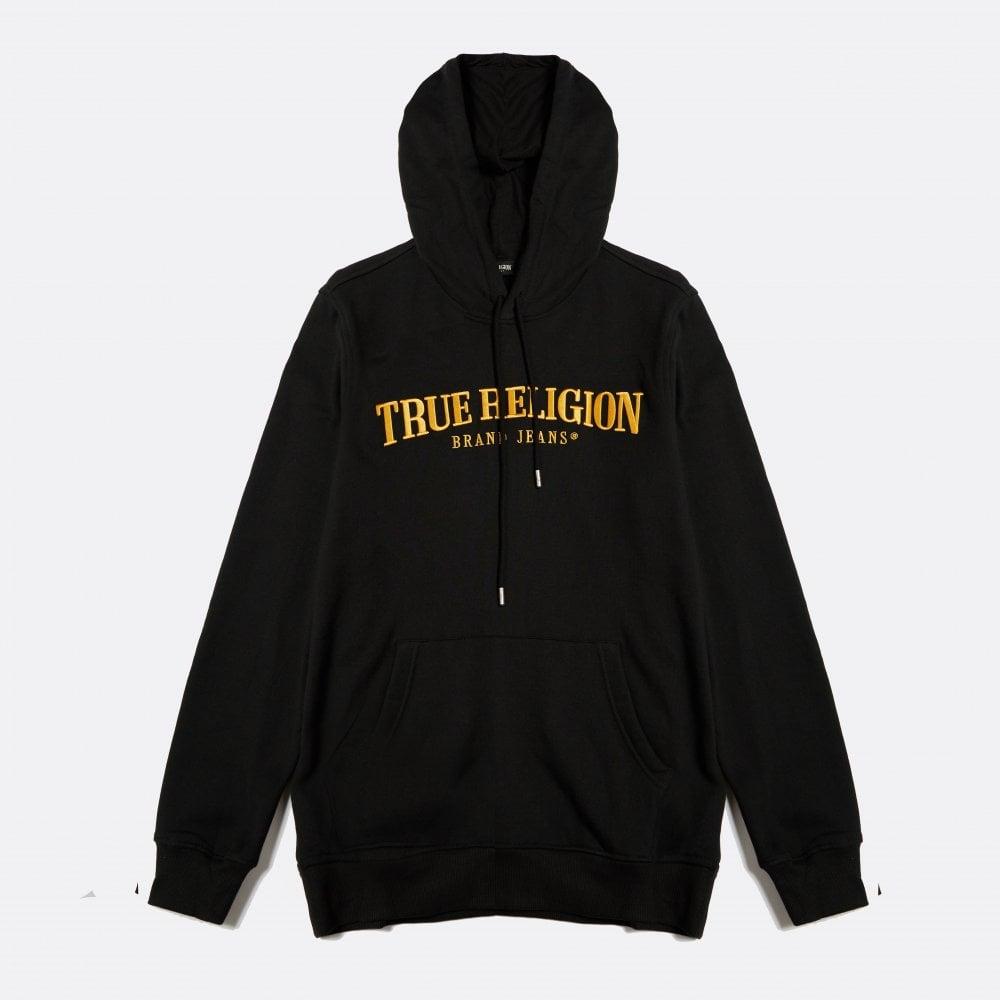 True Religion Embroidered Logo Hoodie in Black for Men | Lyst