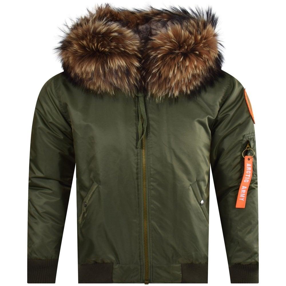 army jacket with fur