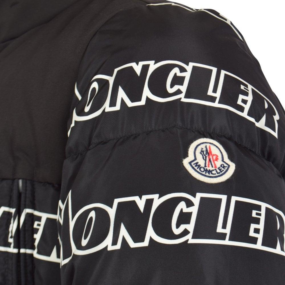 Moncler Felt Faiveley Logo Print Jacket in Black for Men | Lyst