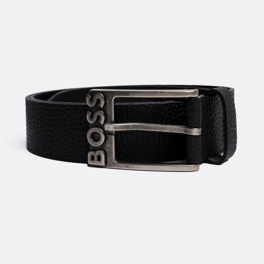 BOSS - Reversible Italian-leather belt with branded keeper