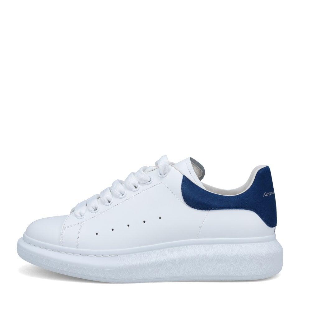 Alexander McQueen Leather White & Paris Blue Oversized Sneakers for Men -  Save 21% | Lyst