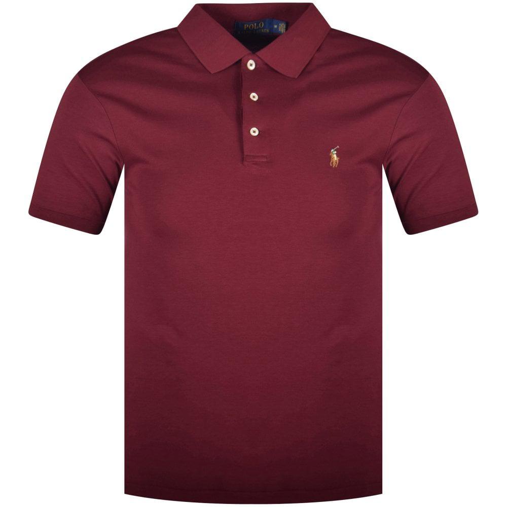 Polo Ralph Lauren Wine Coloured Slim Fit Polo Shirt for Men | Lyst