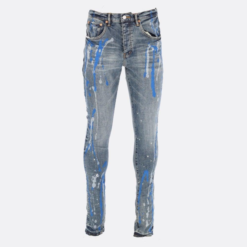 Purple Brand Paint Splatter Jeans in Blue for Men Lyst UK
