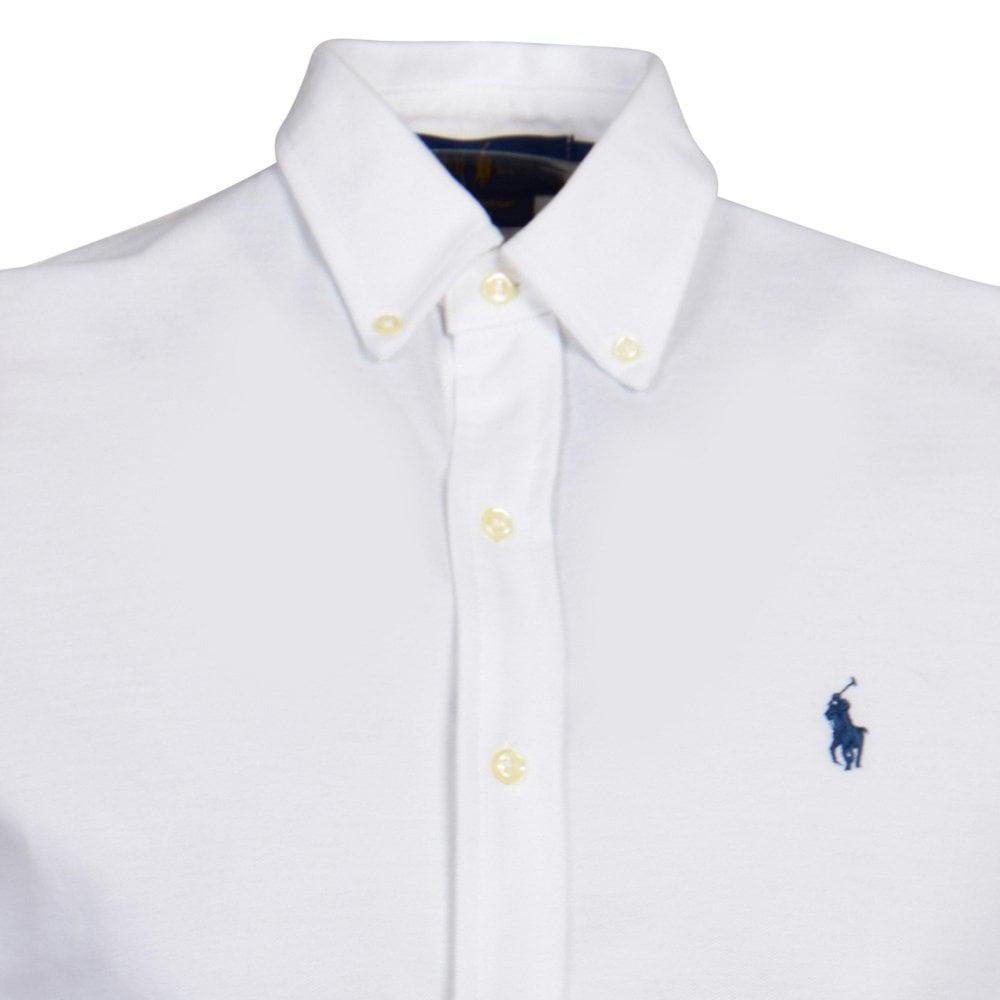 Polo Ralph Lauren Cotton White Featherweight Mesh Long Sleeve Shirt for Men  | Lyst