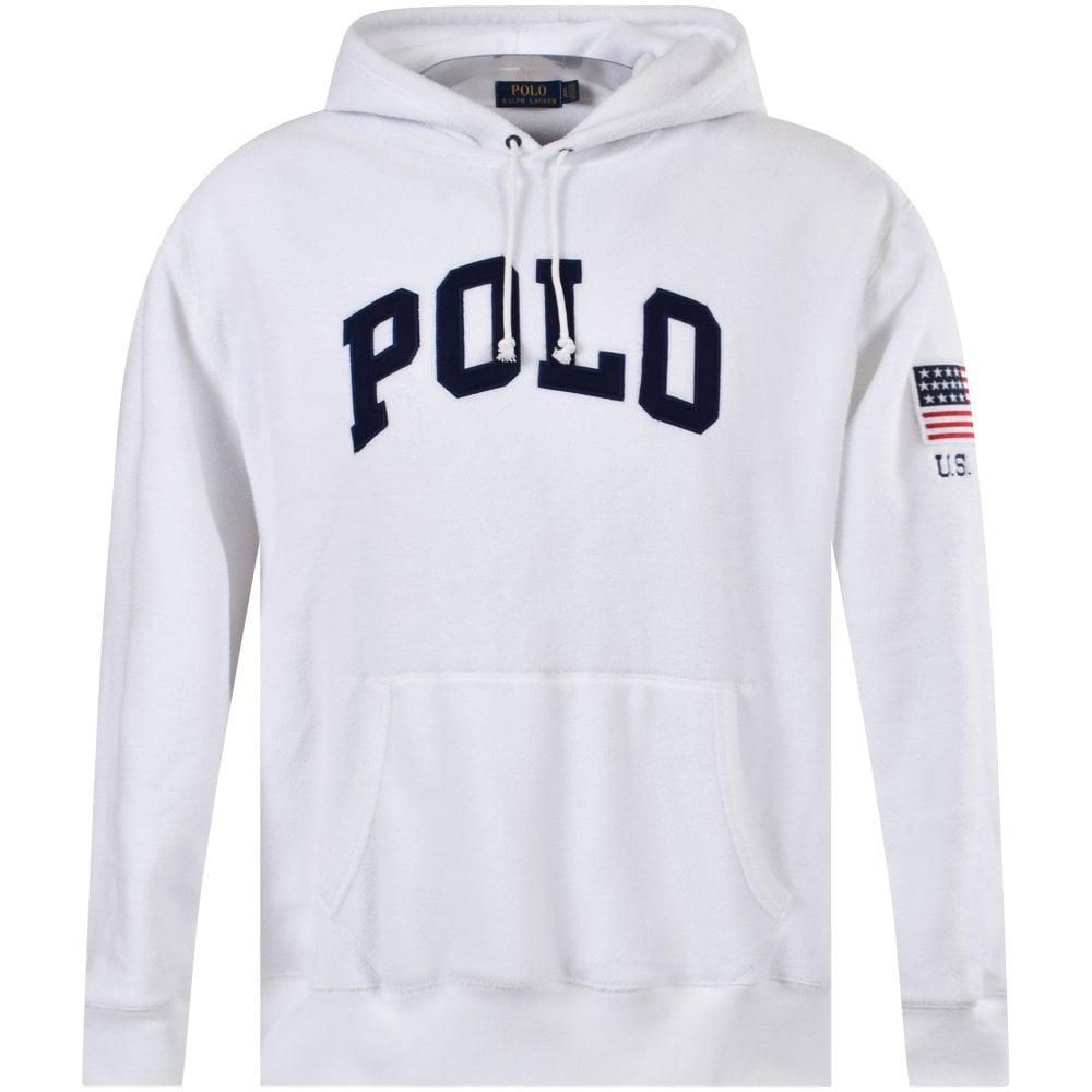 Polo Ralph Lauren White Fleece Usa Pullover Hoodie for Men | Lyst