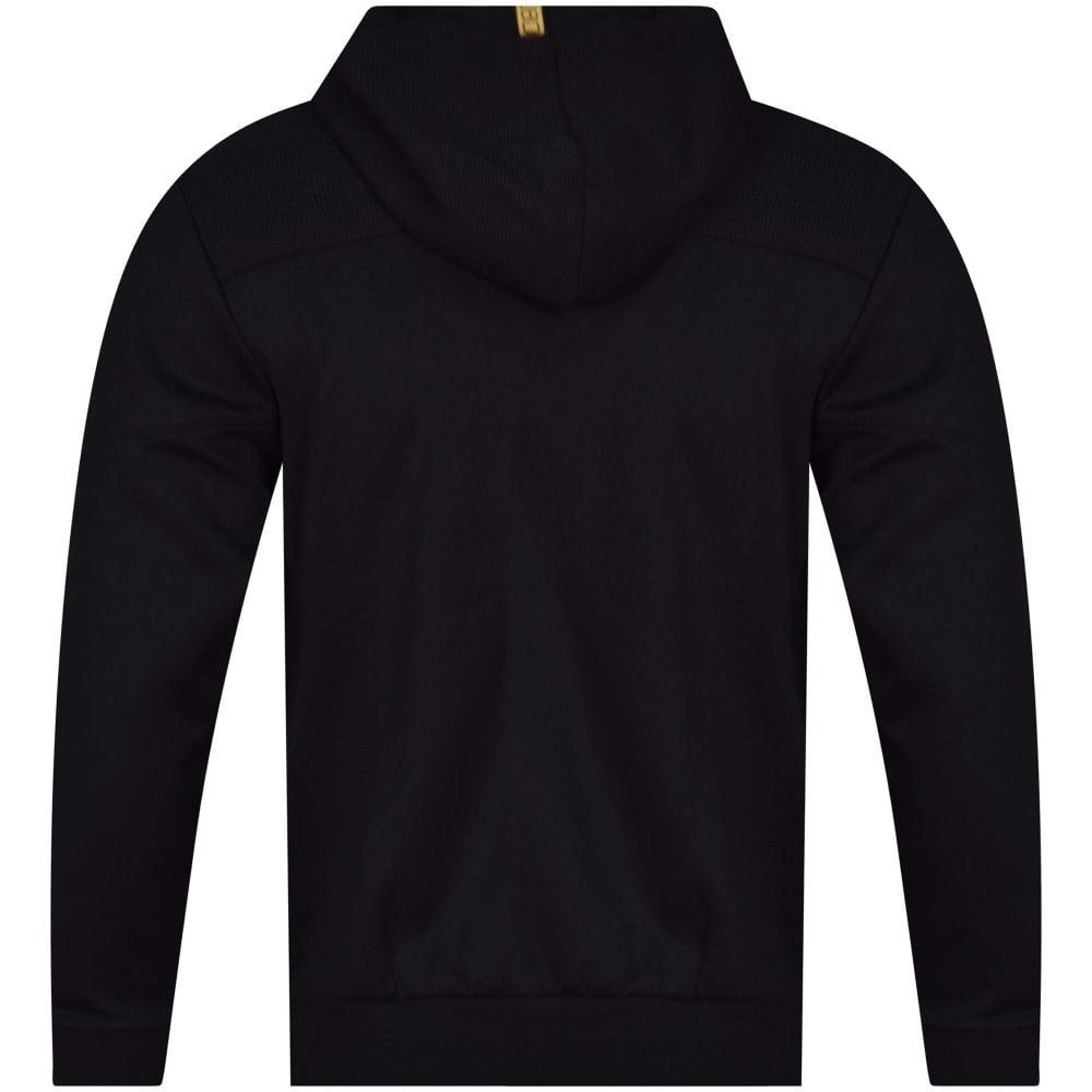 BOSS by HUGO BOSS Cotton Black/gold Logo Hoodie for Men - Lyst