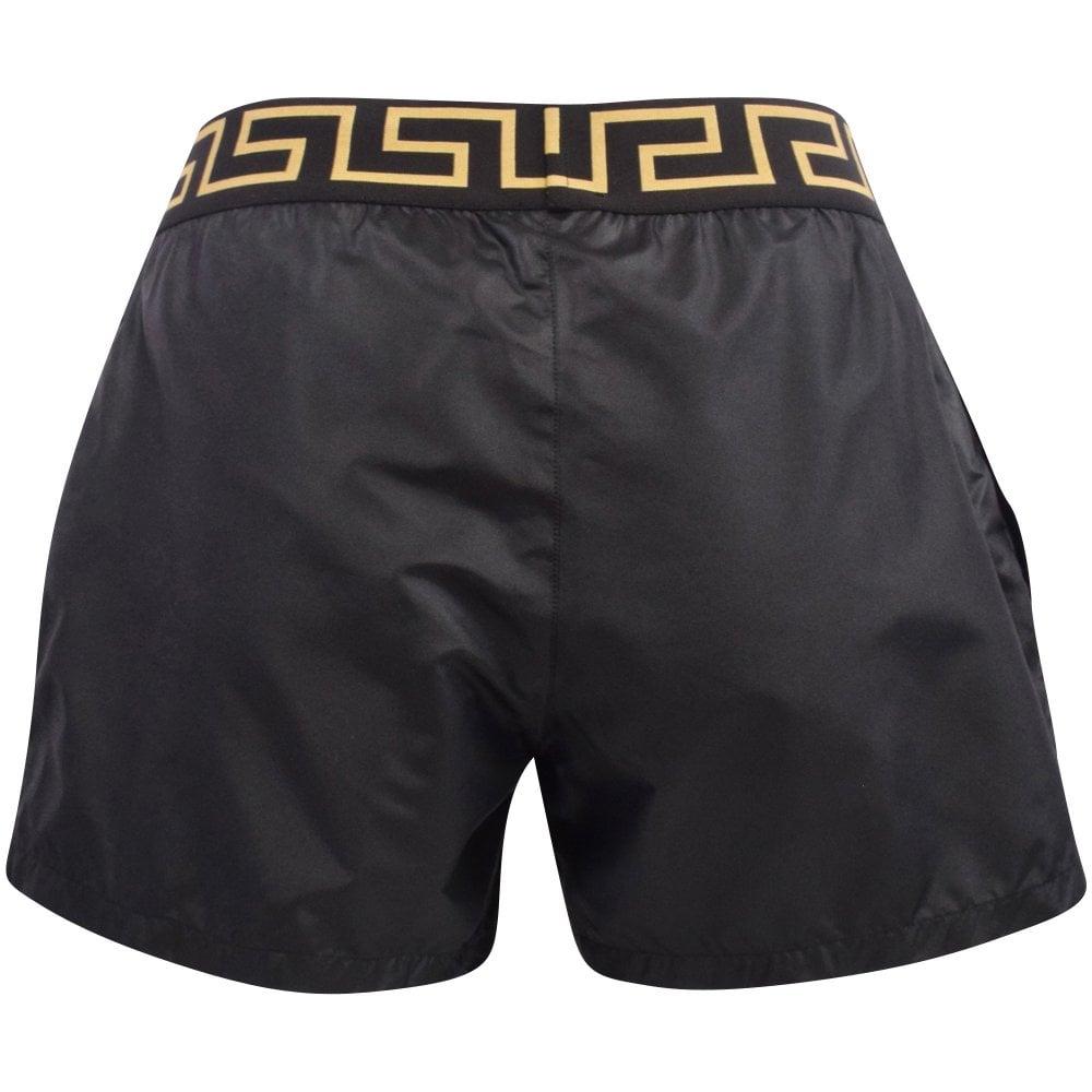 Versace Synthetic Black/gold Medusa Swim Shorts for Men - Lyst