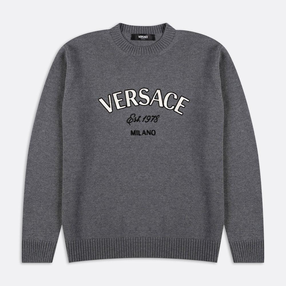 Versace top grey jumper