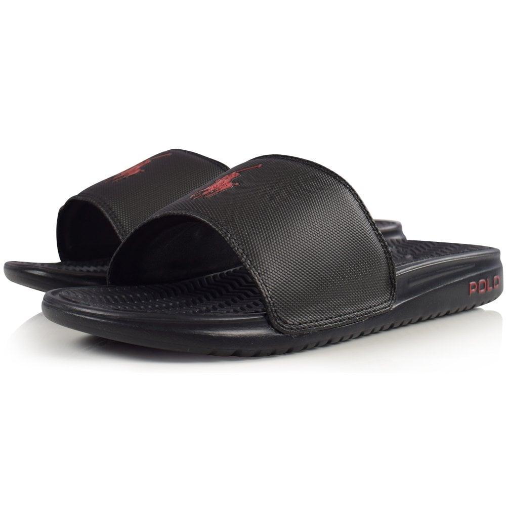 Polo Ralph Lauren Synthetic Rodwell Slides in Black for Men - Lyst