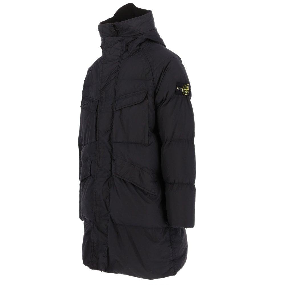 Synthetic Crinkle Reps Long Down Coat 