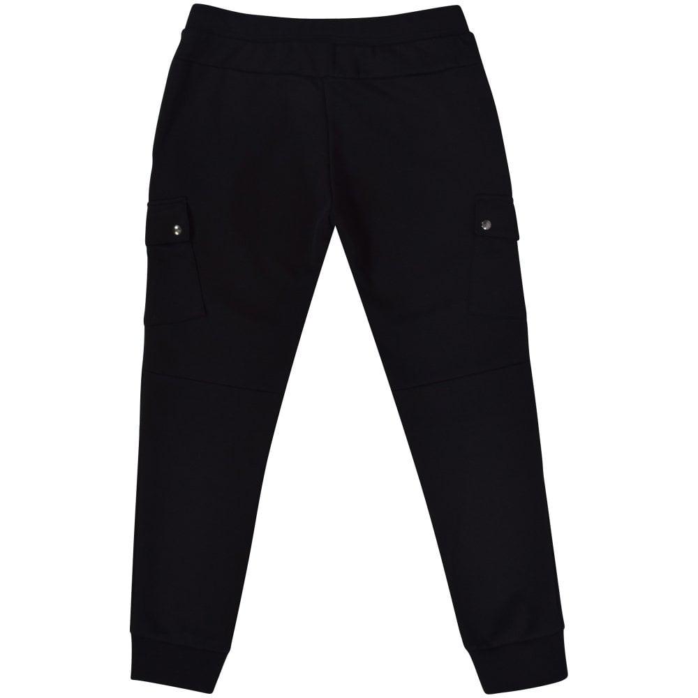 Polo Ralph Lauren Cotton Black Cargo Double-knit Joggers for Men - Lyst