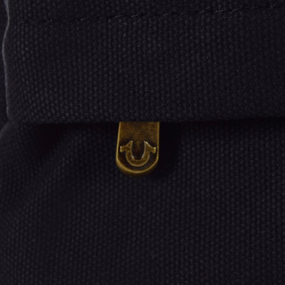 black and gold true religion backpack