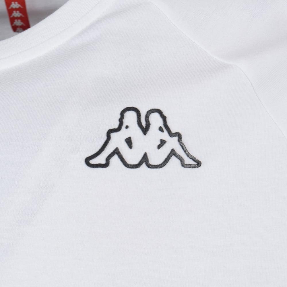 Kappa Cotton White/black Logo T-shirt for Men - Lyst