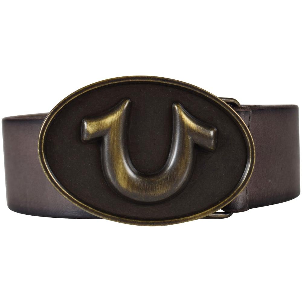 true religion mens horseshoe buckle belt