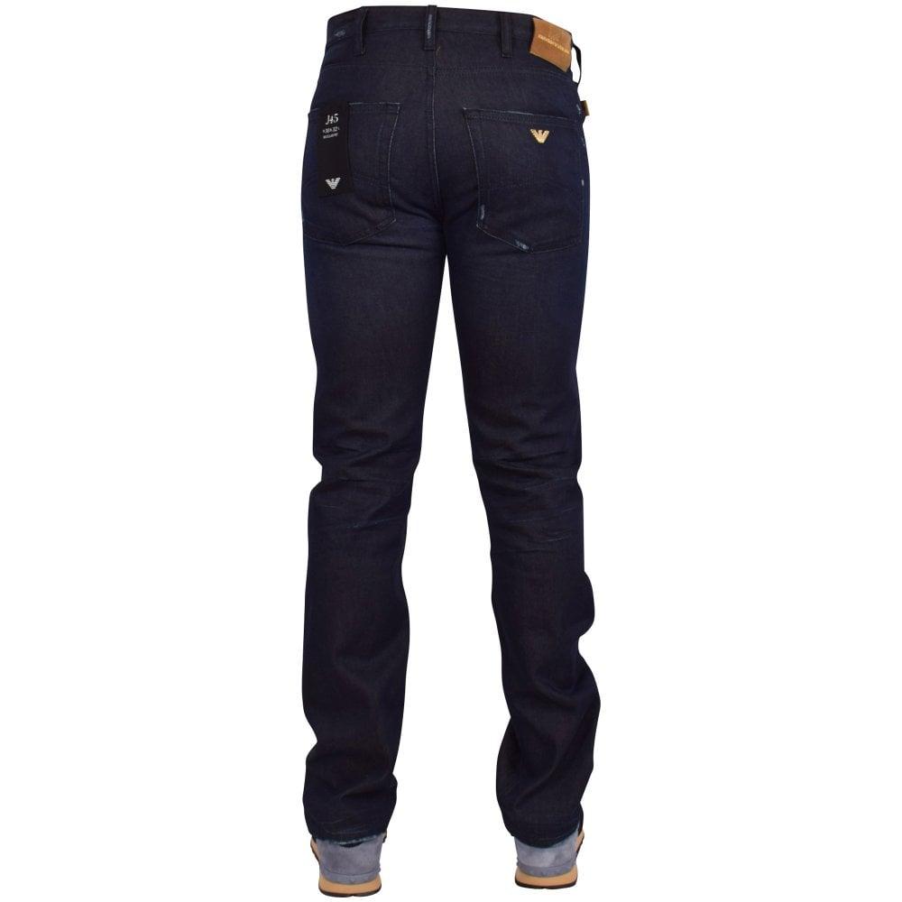 Grund Fjern immunisering Emporio Armani Dark Blue J45 Regular Fit Jeans for Men | Lyst