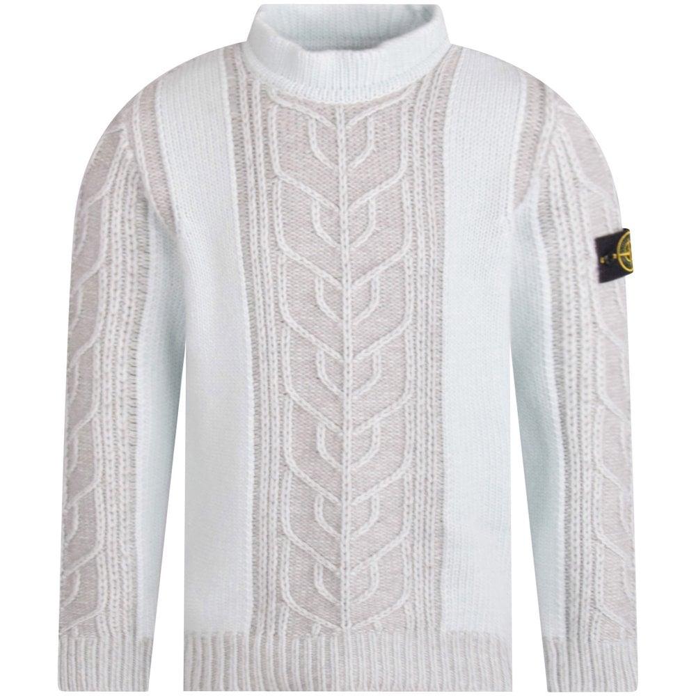 Stone Island Cable Knit Jumper in Green for Men | Lyst Canada