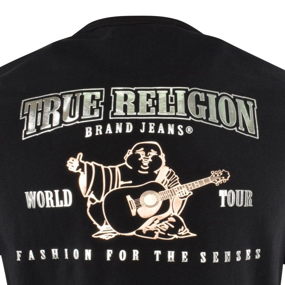 black and gold true religion shirt