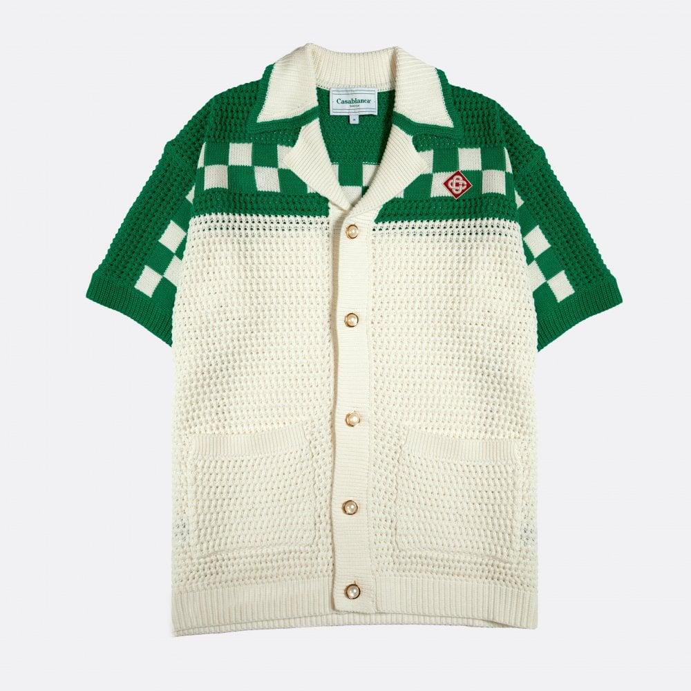 CASABLANCA & Green Faux Crochet Shirt for Men | Lyst Canada