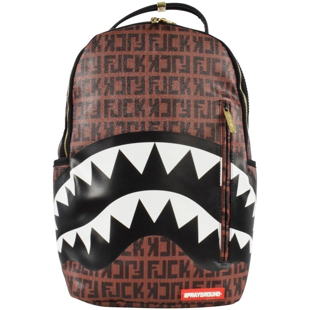 Sprayground Offended Shark Backpack in Brown for Men - Save 9% - Lyst