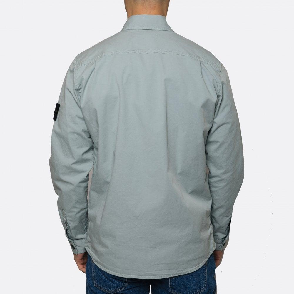 Stone Island Supima Cotton Overshirt in Blue for Men Lyst