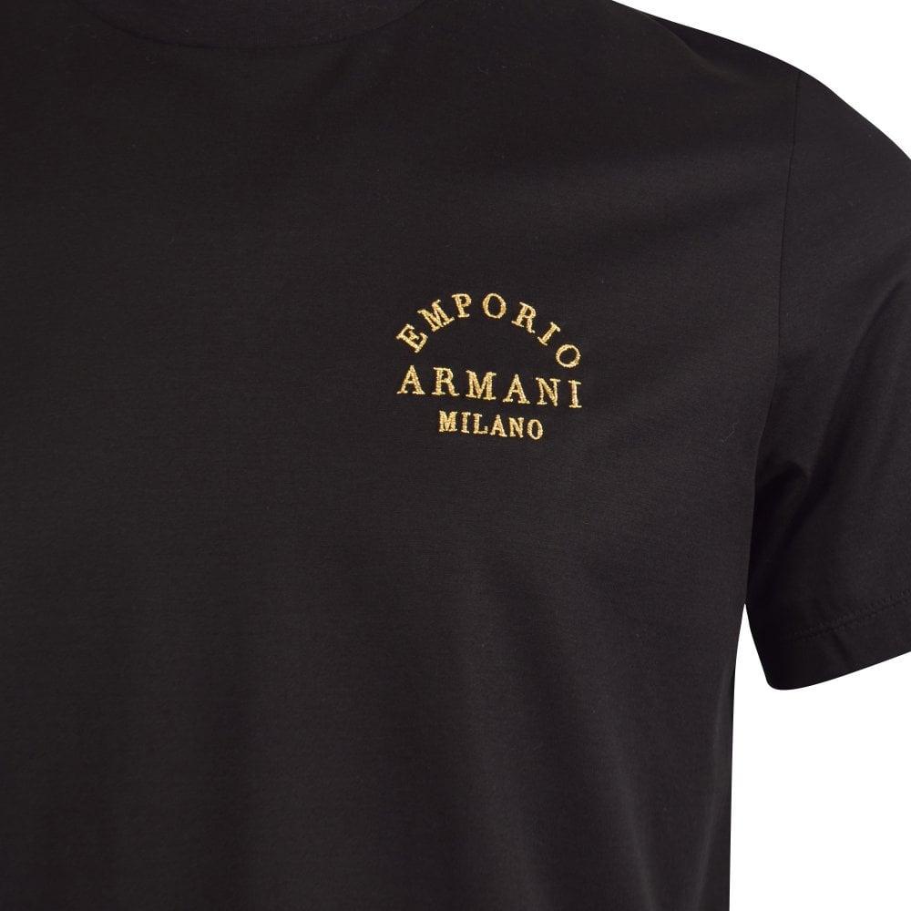 armani t shirt black and gold