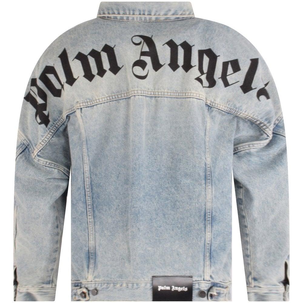 palm angels logo denim jacket