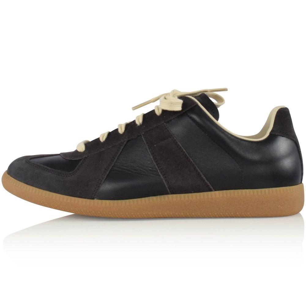 Maison Margiela Replica Suede And Leather Sneakers Multi Colour: Black ...