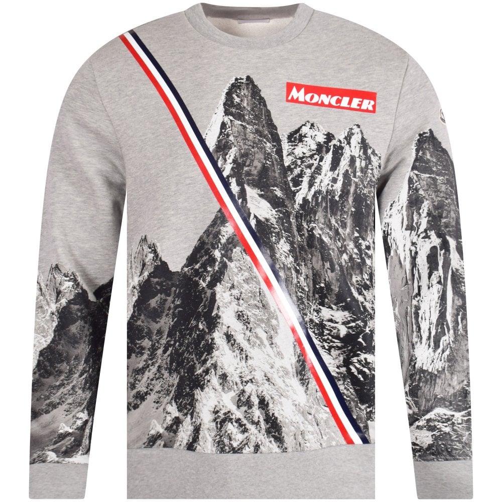 mountain printed crew neck casual sweatshirt