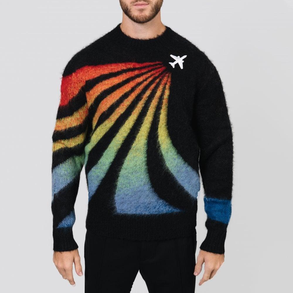 CASABLANCA Knitted Rainbow Jumper in Black for Men | Lyst